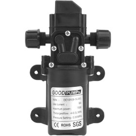 Resim Tekne Römorku İçin Spiral Çıkışlı 72w Su Pompası 12v Yüksek Basınç 6l/dak 130psı 