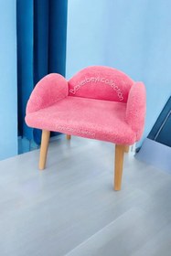 Resim BEYLERBEYİ Çocuk sandalyesi, pembe rengi, çocuk pufu , sırtlı puf , dekoratif puf, çocuk dinleme koltuğu 