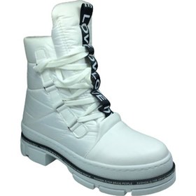 Resim Ortopedikal Womenly Style 2002 Kadın Beyaz Kar Botu Paraşüt Kumaş Beyaz 