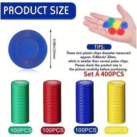 Resim Gateesat 400 Parça Dayanıklı Ps Plastik Poker Jetoni Aile Eğlencesi Ve Oyun Geceleri İçin 