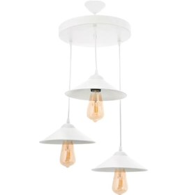 Resim Riolight Üçlü Metal Sarkıt Çap: 30Cm 