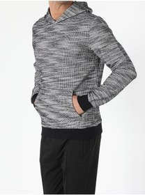 Resim Colin's Regular Fit Kapüşonlu Desenli Gri Erkek Sweatshirt CL1055418_Q1.V1_MGA 