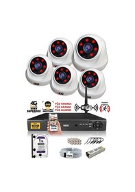 Resim IDS D-2026HD-SET5-1TB 5 Kameralı 1080P Full HD 5 MP Sony Lensli Kamera Seti - 2026 