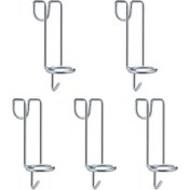 Resim Suntek Atlar Için 5 Adet Kova Kancası Binicilik Aletleri Yem Gümüş 