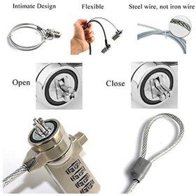 Resim Vigor Şifreli Bilgisayar Laptop Kilit Notebook Kilidi 1.2 Metre 