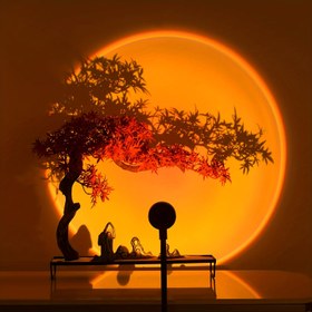 Resim Günbatımı Lambası, Projeksiyon Günbatımı Işığı LED Yansıtma Gece Lambası 360 derece dönen romantik gökkuşağı ışık USB tak ve çalıştır, fotoğrafçılık, selfi, parti, yatak odası, bilgisayar lamba dekorasyonu için 