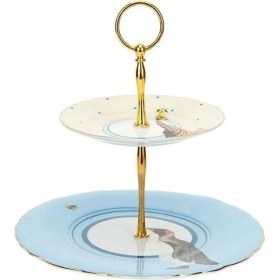 Resim 2 Katlı Pasta Standı, Penguen ve Zürafa (22 cm / 16 Cm) 