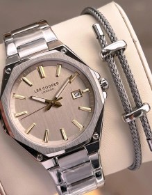 Resim Lee Cooper İtalyan Tasarım Bileklik Hediyeli 2 Yıl Garantili 5 Atm Erkek Kol Saati Elc.08252.360 Gümüş 