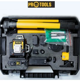 Resim GVN PROTOOLS Profesyonel Lazer Tesviye ve Ölçüm Seti - 16 Çizgi - 48 V 10,0 Ah - Tripodlu 