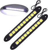 Resim Unichrome Ayarlanabilir Esnek 10 Led Su Geçirmez Gündüz Ledi Beyaz Drl Farı Dc 12v Uyumlu 