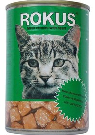 Resim Rokus Yürekli Konserve Yetişkin Kedi Maması 410 G 