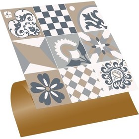 Resim Tink KENDİNDEN YAPIŞKANLI KARMA KAHVE DESENLİ PVC KARO 30X30 CM 