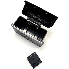 Resim Araba Çöp Kutusu Araç İçi Taşınabilir İtme Kapaklı Organizer Çöp Kovası 