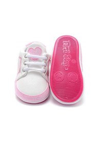 Resim Simli Kalpli Esnek Ve Kaydırmaz İlk Adım Ayakkabısı Beyaz - Pembe F-531 Beyaz - Pembe 