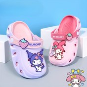 Resim Sanrio Orijinal Hello Kitty ve Kuromi Karikatür Çocuk Terlikleri - Başlık Kapaklı Yumuşak Tabanlı Plaj Ayakkabıları Büyük ve Küçük Çocuklar İçin 
