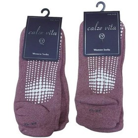 Resim Calze Vita 2'li Set Tabanı Silikonlu Plates & Yoga Kadın Çorap-çok Renkli Çok Renkli 