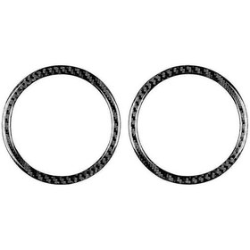 Resim Z4 E89 2009-2016 Karbon Fiber Araba Kapısı Hoparlör Kaplaması Hoparlör Dekorasyon Etiketi Aksesuarları Karbon Fiber Rengi 