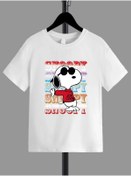 Resim VASK Ünisex Rahat Kalıp Pamuklu Baskılı Beyaz Çocuk T-shirt 