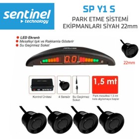 Resim BTM OTOMOTİV Sentinel Led Ekranlı Araç Park Sensörü Araç Park Asistanı Siyah 