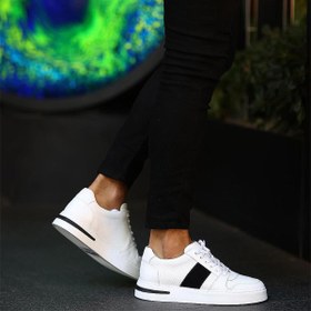Resim Sail Lakers - Beyaz Deri Bağcıklı Erkek Sneaker 