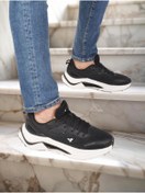 Resim WALKWAY Siyah Fileli Hafif Esnek Memory Foam Erkek Spor Ayakkabı Tirispol M 
