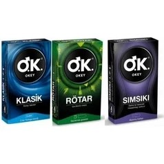 Resim Okey Prezervatif Klasik 10 Lu + Rötar 10 Lu + Sımsıkı 10 Lu 