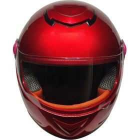 Resim Motosiklet Çocuk Kaskı Full Face Pp Metreal Skull Red 