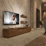 Resim Trendstyle 220 Slm Tv Ünitesi Tv Sehpası Naturel Ceviz 