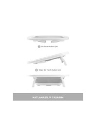 Resim Omnipazar Ak-729 Katlanır Bebek Yıkama Banyo Küveti Beyaz - Gri 