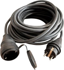 Resim Evden Elektrikli Araba Şarj Uzatma Kablosu Topraklı%100 Bakır 3x2.5mm (SİYAH, 25 METRE) 