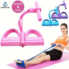 Resim Evde Spor Salonu Direnç Bantları Seti - EVA Kumaş, Hafif Gerginlik, Yığılabilir, Tüm Vücut Egzersizi, Gövde ve Üst Vücut Güç Antrenmanı, Esneklik Geliştirme, Fitness Ekipmanları 