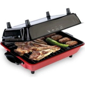 Resim İnova Büyük Boy Elektrikli Izgara Barbekü Mangal Kebapçı Balıkçı Emaye Gövdeli + Emaye Tepsili 