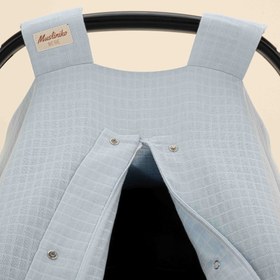 Resim Puset Örtüsü - Tek Taraflı - Bebe Mavisi Müslin 