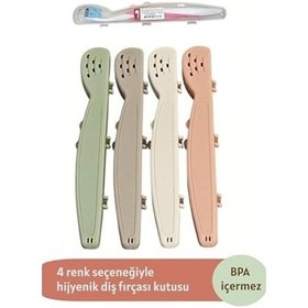 Resim Diş Fırçalık Kabı Açık Ahşap 