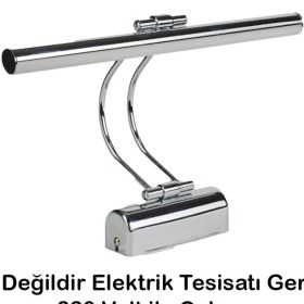Resim Flüt LED Aplik Elektrikli 3200K Gün Işığı Banyo Tablo Çalışma Masası Duvar Aydınlatma Gümüş 