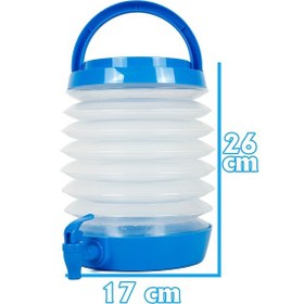Resim Katlanır Su Sebili Bidonu Termos Piknik Kamp Damacana Su İçecek Ayran Şişesi Çeşmeli Körüklü 5.5 Lt 