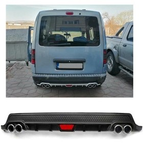 Resim Opel Combo Uyumlu Body Kit Difüzör 4 Çıkış Yuvarlak Siyah Model 2 