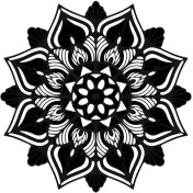 Resim Çiçek Deseni (Oto-Motor-Laptop-Duvar-Dekor) (Tip 1) 20 x 20 cm 