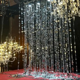 Resim 5'li 1 Metre Ayna Pullu Şeritler Parti Düğün Ev Dekoru 