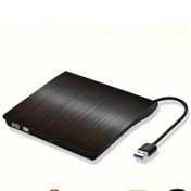 Resim Fochsia 2li Usb 3.0 Type-c Harici Dvd Yazıcı Siyah Cd Dvd Rw Laptop Pc Mac 