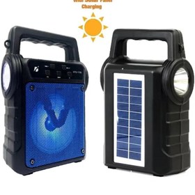 Resim GoldBazaar KTS-1706 Taşınabilir Güneş Enerjili Fenerli Bluetooth Hoparlör (4764) 