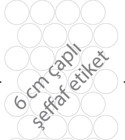 Resim NATURELBASIM Şefaf Boş Ağız Kapama Etiketi - 6 Cm Çaplı 