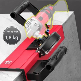 Resim 45 Derece Konik Pah Kırma Aparatı Metal Plaka Granit Seramik Karo Taşınabilir Makine Aparat 