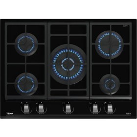 Resim Teka - GZC 75330 XBC BK - Ankastre ExactFlame Teknolojili Kristal Wok Gözlü Cam Gazlı Ocak - Döküm Izgara - Siyah - 70 cm - 112570173 