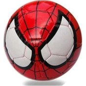 Resim Spiderman - Kırmızı - Red - Dikişli Renkli Küçük Futbol Topu 