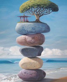 Resim Sayılarla Boyama Seti - Huzurlu Yaşamak - 80x100 