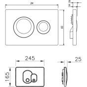 Resim Vitra 711-1080 Kumanda Paneli Parlak Krom 
