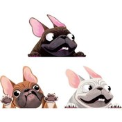 Resim Ulzyvf Komik Pug Köpek Araba Çıkartması - Pvc Pencereler Ve Kapılar İçin Dekor Sticker 