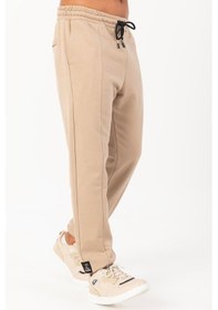 Resim Maraton Sportswear Oversize Erkek Lastik Paça Basic Açık Vizon Eşofman Altı 22384 Açık Vizon 