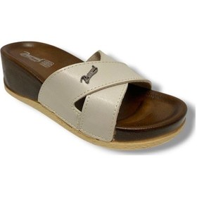 Resim Parmi 22105-25 Anatomik Dolgu Topuk Kadın Terlik Bej 